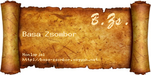 Basa Zsombor névjegykártya